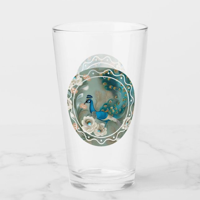 Flock of Gold Glass Tumbler (Front)