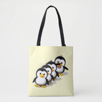 Flock of Penguins Tote Bag