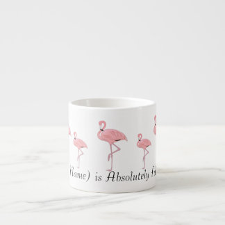 Flock of Pink Flamingos Custom Name Espresso Cup