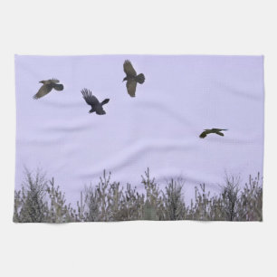 Flock of Ravens Tea Towel