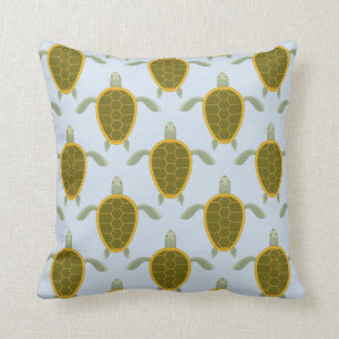 Flock Of Sea Turtles Pattern Cushion