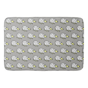Flock of Sheep Design on a Bath Mat
