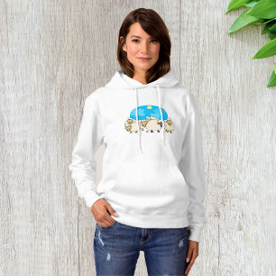 Flock Of Sheep Womens Hoodie