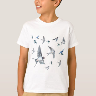  Flock of swallow birds flying T-Shirt