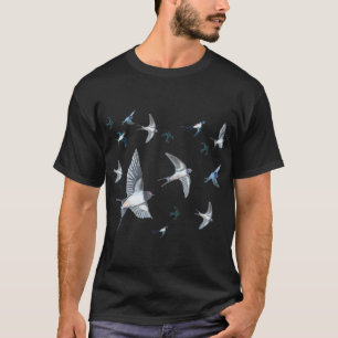  Flock of swallow birds flying  T-Shirt