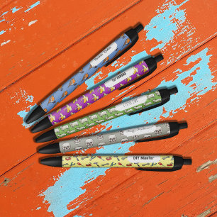 Flock Of Woolly White Sheep Pixel Art Pattern Black Ink Pen