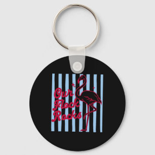 Flock Rocks Flamingo Summer Family Funny Best Key Ring