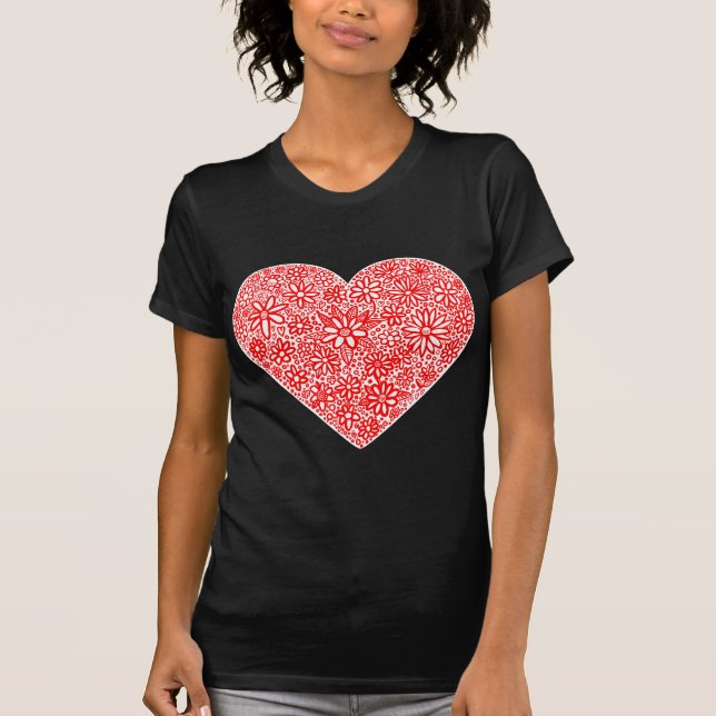 Flocked Heart T-Shirt (Front)