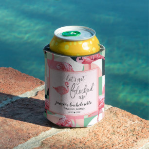 Flocked Up Flamingo Bachelorette Personalised Can Cooler