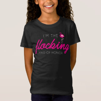 Flocking Maid Of Honour Flamingo Bachelorette Part T-Shirt