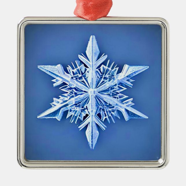 Flocon de neige - snowflake metal tree decoration (Front)