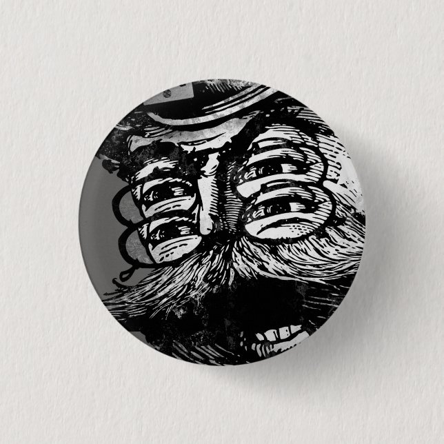 FLomm Villains: Screaming ThWINGh! 3 Cm Round Badge (Front)