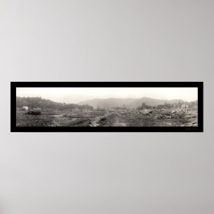 Flood Damage Austin, PA Photo 1911 Poster