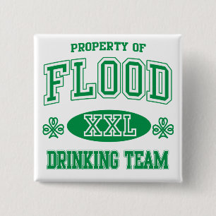 Flood Irish Drinking Team 15 Cm Square Badge