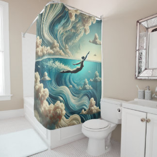 Flood the Veil – Surreal Art Design Shower Curtain