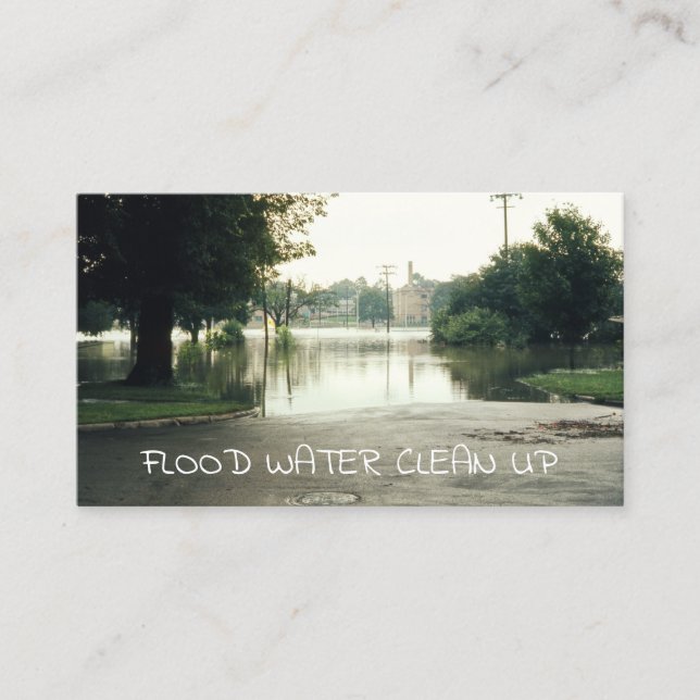 Flood Water Clean Up Business Card (Front)