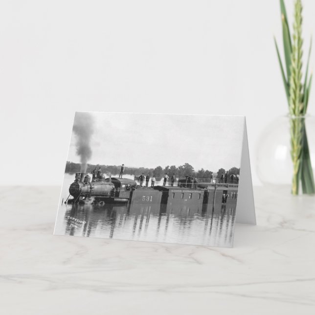 Flooded Train, 1904 Card (Front)