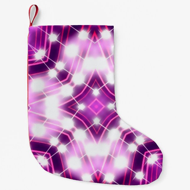 Floodlights background small christmas stocking (Front)