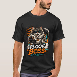 Floof Boss Funny Fluffy Cat T-Shirt   Cool Sunglas