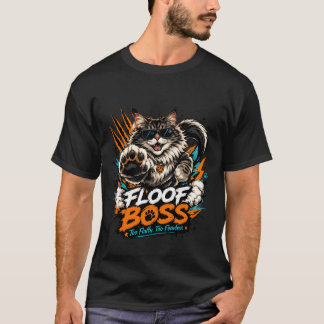 Floof Boss Funny Fluffy Cat T-Shirt | Cool Sunglas