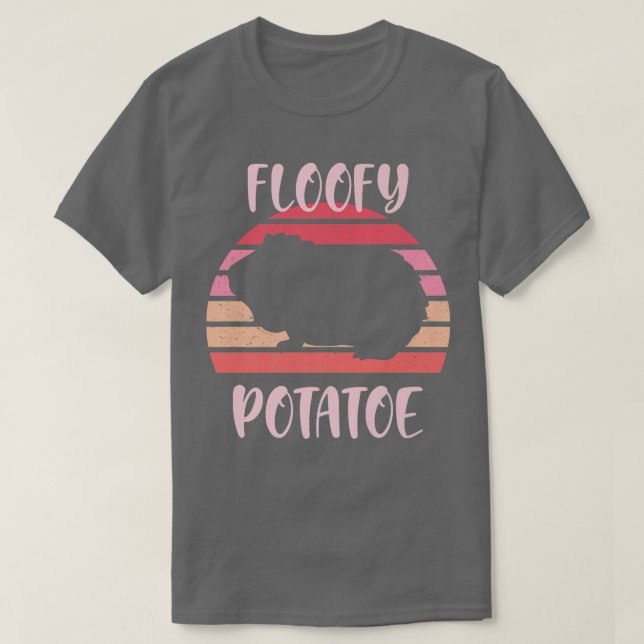 Floofy Potato Fluffy Potato Piggies Cute Pink Guin T-Shirt (Design Front)