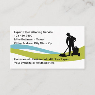 Floor Cleaning And Flooring Business Card
