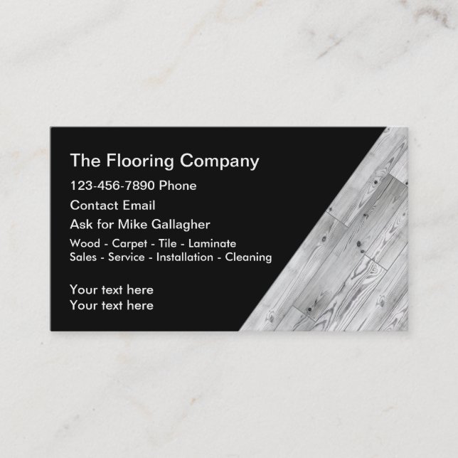 Floor Cleaning And Installation Business Cards (Front)