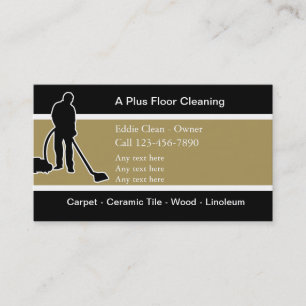 Floor Cleaning Business Cards