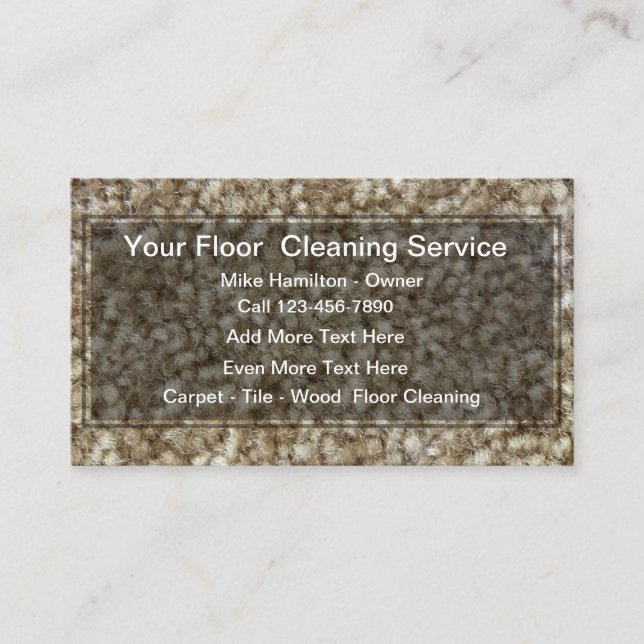 Floor Cleaning Modern Professional  Business Card (Front)
