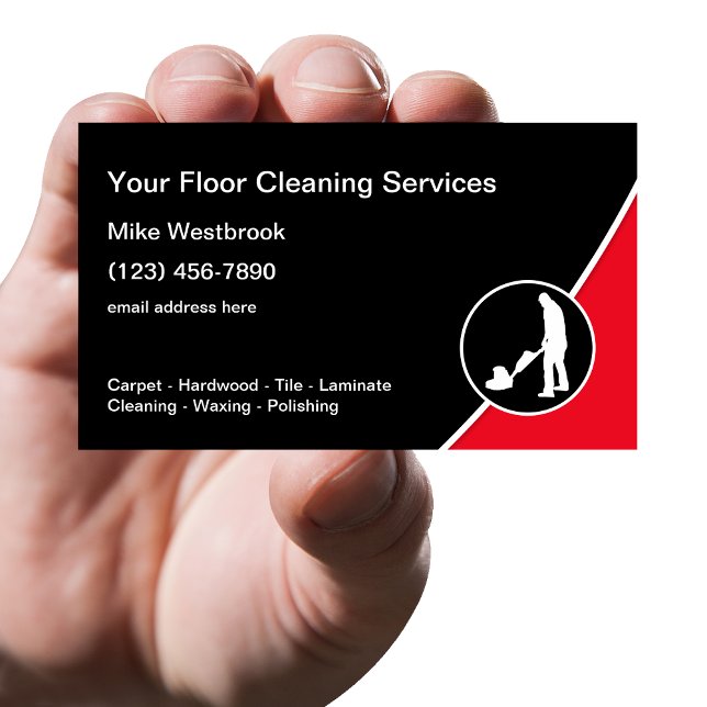 Floor Cleaning Professional Business Cards (Creator Uploaded)
