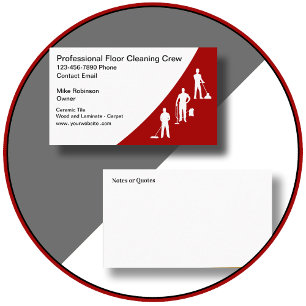 Floor Cleaning Professional Simple Business Cards