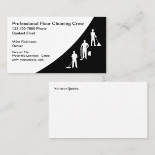 Floor Cleaning Professional Simple Business Cards