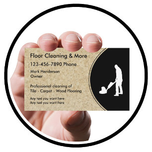 Floor Cleaning Service Business Card
