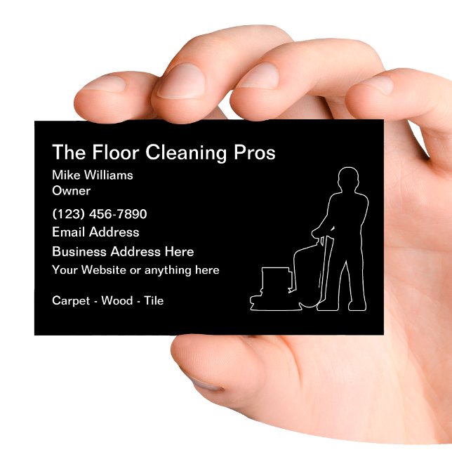 Floor Cleaning Services Business Card Design (Creator Uploaded)