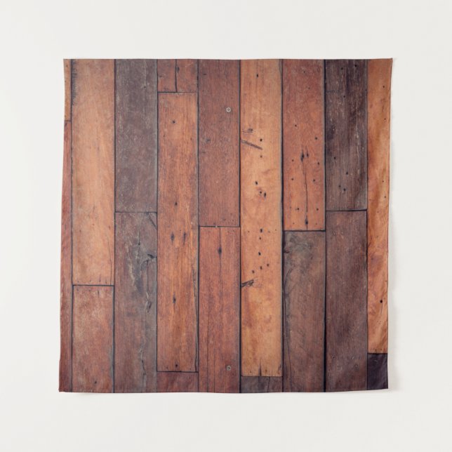 Floor parquet pattern wood tapestry (Front)