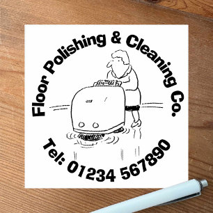 Floor Polishing & Cleaning. Rubber Stamp