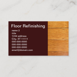 Floor Refinishing Business Card