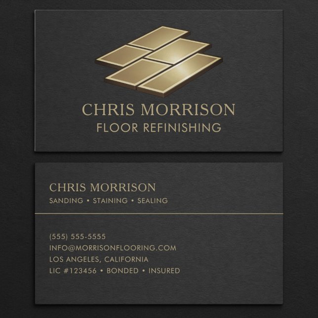 Floor Refinishing Professional Business Card (Creator Uploaded)
