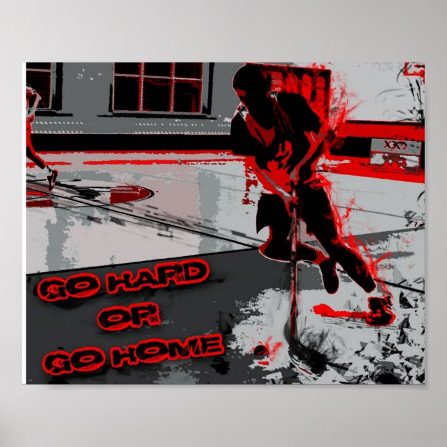 Floorball inspiration (Go hard or go home) Poster (Front)