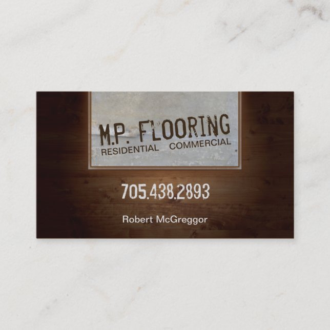 Flooring Business Card - Wood & Tile Textures (Front)