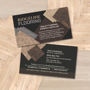 Flooring Contractor Hardwood Parquet Floors Business Card