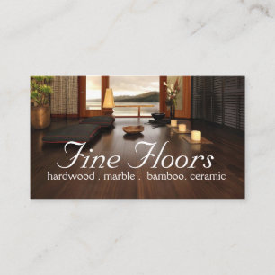 Flooring Hardwood Marble Construction Business Car Card