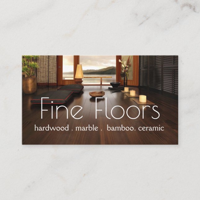 Flooring Hardwood Marble Construction Business Card (Front)