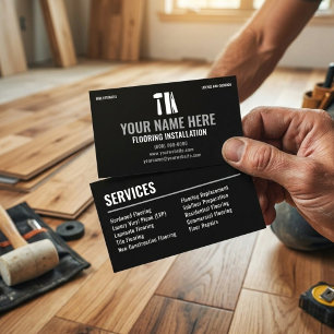 Flooring Installation Luxury Hardwood Specialist Business Card