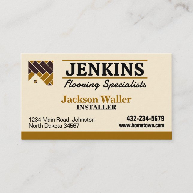 Flooring Installation Professional Business Card (Front)