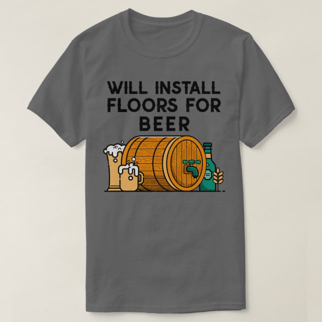 FLOORING INSTALLER  T-Shirt (Design Front)