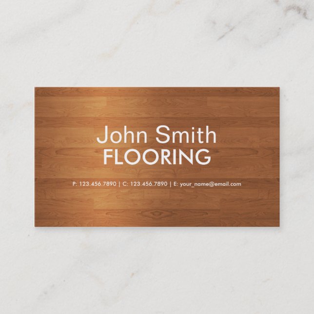Flooring Modern Professional Plain Simple Business Card (Front)