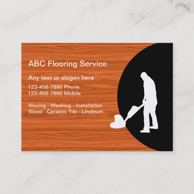 Flooring Service Business Cards (Front)