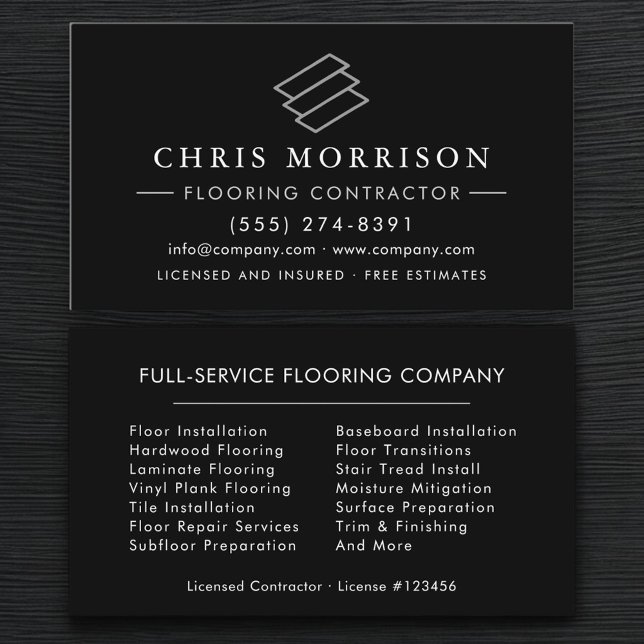 Flooring Service Floor Installation Business Card (Creator Uploaded)
