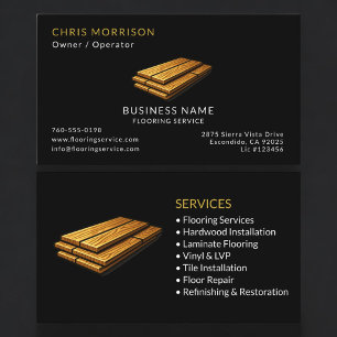 Flooring Service Professional Business Card